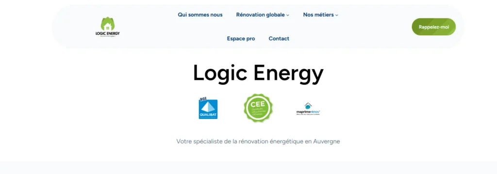 Logic Energy, client accompagné en SEO à côté de Riom